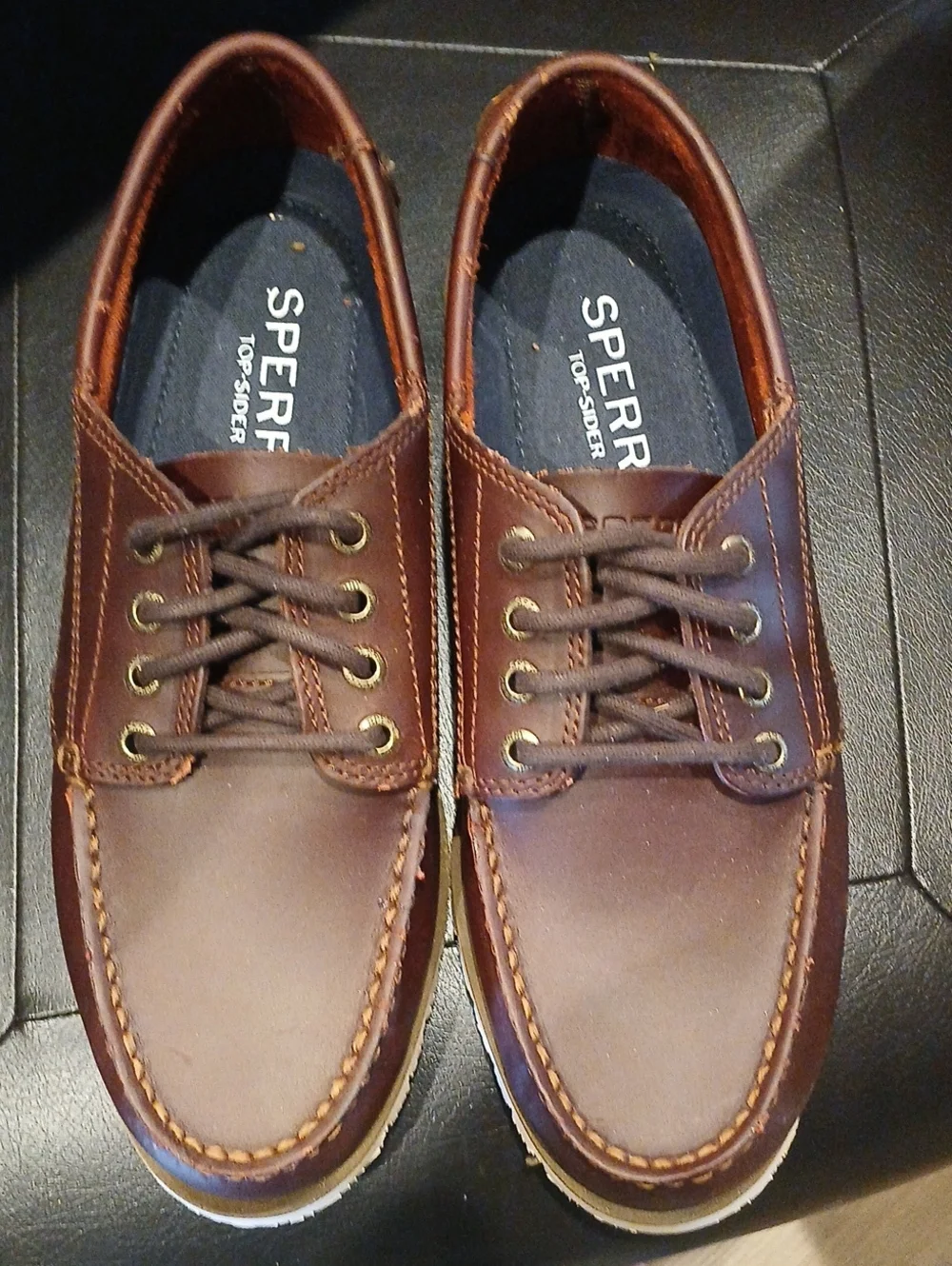 Sperry Brown Leather 2-Eye Classic Boat Shoes